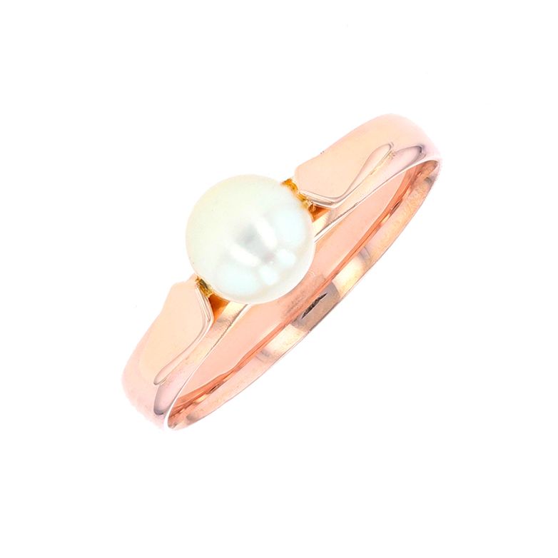 Bague perle or rose 3.34g Comme neuf -  reconditionné disponible sur Gemme Les Bijoux